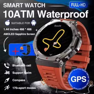T-Rex 3 Ultra Built-in Dual-band GPS Smartwatch 10ATM Waterproof 48mm AMOLED Compass 170 Sport Durable Military Smart Watch 2025