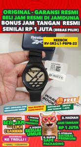 JAM TANGAN REEBOK ORIGINAL PRIA JAM WANITA REEBOK RV-SR2-L1-PBPB-22 - MEN WOMEN CT - RESIN BAND - HITAM - JAMDUNIA / JAM DUNIA JD18 # JAM TANGAN PRIA MURAH JAM TANGAN WANITA MURAH JAM TANGAN ANTI AIR $ JAM REEBOK RVSR2L1PBPB22 JAM ANALOG