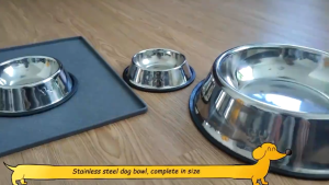 Dog Food Bowl Dog Bowl Dog Drinking Water Bowl Non-slip Stainless Steel Cat Food Bowl Durable Bowl