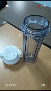 Cốc lọc nước trong suốt 10 inch ren 13 dùng cho lọc nước giếng khoan nước máy sinh hoạt