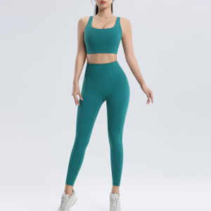 Yoga Set Running Fitness Two-Piece Set Bra Underwear Quick-dry Tight-Fitting Bottoms Pants Womens Yoga Set