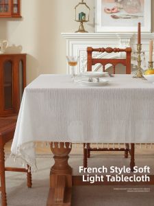 SANHANG | Vintage Luxury Tablecloth French Style Lace and Cotton