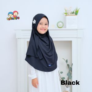 Jilbab anak instan Zaara size L usia 6 - 10 tahun | Khimar instan Jersey Zara by Raggakids