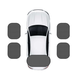 Xe lưới Núm hút cao su dù để che nắng cách nhiệt Rèm phía trước/Side kính chắn gió Bìa Set