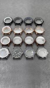 38mm Watch Case With Scale Mark Chapter Ring Sapphire Glass for NH34NH35NH36 PT5000 Movement with Woven Strap and Leather Strap