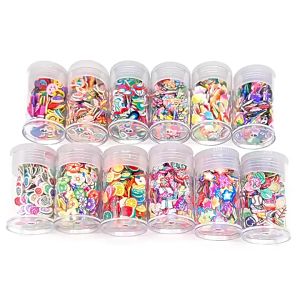 JT Garden C004 (12 ขวด) ฟีโม่ ดิฉันเกล็ดน้ำตาล อุปกรณ์ตกแต่ง เคสโทรศัพท์ กิ๊บ อุปกรณ์ DIY และฝีมือ ตามต้องการ พร้อมส่งจากไทย