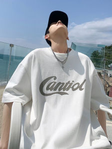 Short Sleeve T-Shirt Mens Summer American Style Heavy Weight Cotton Fashion Brand Ins Students Hong Kong Style Loose Half-Sleeve Top T-shirt