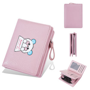 Baellerry | Baellerry Womens Cute Bear Printed Short Wallet Multi-Functional Card Holder Fashion Zipper Money Bag