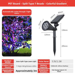 TONGZHIGUANG | Solar Waterproof Spotlight Outdoor Landscape Light