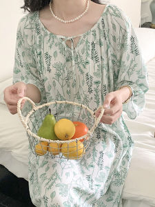 Summer Cotton Silk Casual Classy Fashionable Stylish Cool Dress Outwear Artificial Cotton Nightdress National Style Long Dress for Women