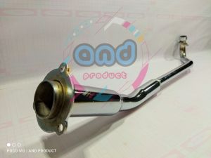 leher/pipa knalpot supra x 125 standar chrome