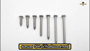น็อต สกรู หัวกลม แฉก P+ สแตนเลส 304 เกลียวปล่อย M5 / Pan Head Phillip Tapping Screw SUS304 M5