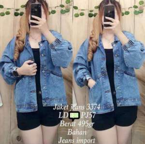JAKET JEANS BAHAN JEANS PREMIUM TIDAK KAKU BAHAN DIJAMIN BAGUS FULL KANCING