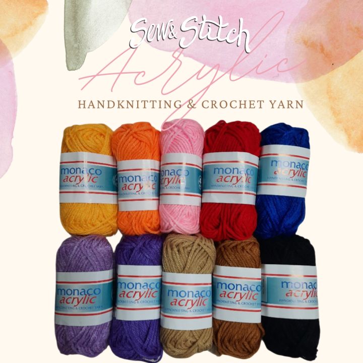 Crochet Beginner Kit/Set - Acrylic Yarn 4ply (18g.) [SewAndStitch]