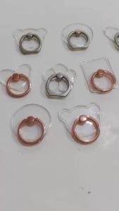 JCD | 1PC Bạc Rosegolden Hoạt Hình Lười Giá Đỡ Điện Thoại Vòng Đứng Xoay 360 Độ Đa Năng Dính Bàn Làm Việc Phụ Kiện Cho Điện Thoại Di Động