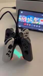 DOBE Joycon Charging Handle Grip Nintendo Switch OLED Controller Fast Charge LED Dock TNS-1180