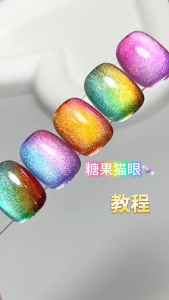 Gaoy 11ML 9 Colors Spring Bright Macaroon Candy Series Nail Polish Gel Set for Women Home Salon Nail 戈雅彩糖琉璃甲油胶糖果系列多巴胺冰透