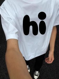 PAZHAOLANG | Big Size 300LBs English Hi Print T-Shirt