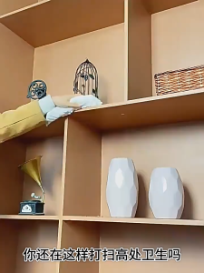 Chổi Lau Trần Nhà Xoay 180 Độ Cán Inox Dài 1m9 Tiện Lợi Cây Lau Quạt Trần Tường Kinh Sàn Gầm Tủ