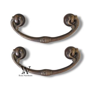 Tarikan Laci Meja Kuningan Antik Motif Arsip Style 2 Pcs