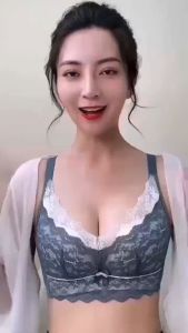 Ready stock-Plus size new Push up bra women bra c cup no wire bra wireless bra lace bra baju dalam wanita tanpa dawai/push up lace bra/plus size bra