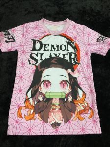 Bandai | 2026 New Demon Slayer Chibi Multi-character Anime Merchandise Short-sleeved Shirts for Boys Girls Children Parents Couples