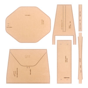 Large Capacity Womens Shoulder Bag Stylish Handbag Kraft Paper Template with HolesDIY Leather Handmade Crafts-Special Gift