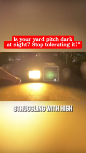 JIOR 50000W Solar Light Outdoor Waterproof 1088LED solar lights with solar panel Heavy Duty Warm White Light solar garden lights Intelligent Light Control High Brightness solar flood light with Remote Control for Garden Courtyard Streets