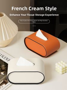 KUNFU | Oval Customizable Logo High-end Modern Luxury Creative Tissue Box