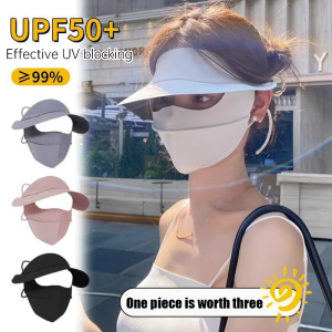 ฤดูร้อนที่ไร้รอยต่อครีมกันแดดหมวกยางสีดำปีกครีมกันแดดหน้ากากป้องกันรังสียูวีหญิง MIMOON