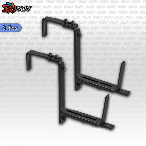 Adjustable Elegant Planter Bracket for Deck Railing & Wall Mount 2-Pack Universal Flower Pot Holder