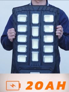 MODI ไฟถนนโซล่าเซลล์300W 400W แสงขาว รีโมทคอนโทรล ระบบสว่างค้างและระบบเซนเซอร์ เปิดปิดอัตโนมัติ Solar street light กันน้ำกันฝนIP65 ไฟพลังงานแสงอาทิตย์