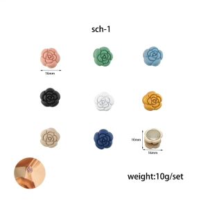 แม่เหล็กผ้าคลุมดอกไม้ กระดุมแม่เหล็กดอกไม้ สำหรับติดฮิญาบสวยๆ มุสลิม (1 ชิ้น) Scarf buckleSch-1