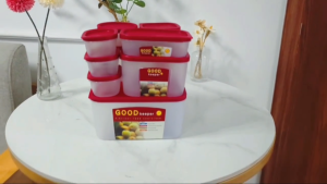 Home2U🏡 10pcs Airtight Stackable Tupperware Food Storage Container with Lid Microwave Safe Freezer Container Kitchen Fridge Organizer