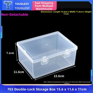 TOUGLESY | Transparent Plastic Storage Box with Lid