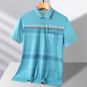 Áo Thun Tay Ngắn Ice Silk Mùa Hè Cho Nam Dáng Rộng Mỏng Thoáng Khí Thoải Mái Thường Ngày Thời Trang Công Sở Trang Phục Công Sở