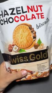 Biskuit Khas Eropa: Swiss Gold Hazelnut Chocolate & White Chocolate Biskuit 100gr & 200gr