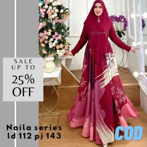 Naila Series Gamis Syari Ceruty Babydoll Premium