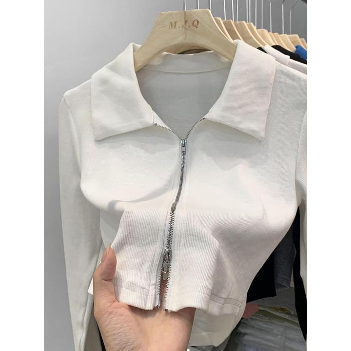 Áo Khoác Polo Cổ Bẻ Ngắn Cho Nữ Mùa Xuân Thu 2025 Áo Len Cardigan Dệt ...