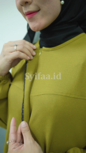 SYIFAA.ID 01 Dress Gamis Polos Wanita Bahan Linen Stretch Premium Busana Muslim Wanita Gamis Wanita