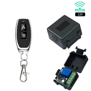10A Relay Receiver Module DC 12V - 433Mhz Universal Wireless Remote Control Switch for Gate Garage Door with LED