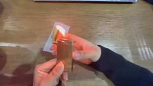 Creative Elegant Soft Yellow and Flat Jet Blue Flame Butane Gas Refillable Lighter