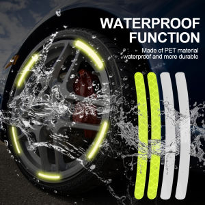 D-231 20pcs Car Wheel Hub Reflective Stickers Set Luminous Tire Rim