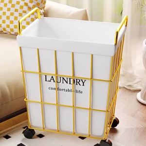 Large Capacity Wheeled Household Laundry Basket