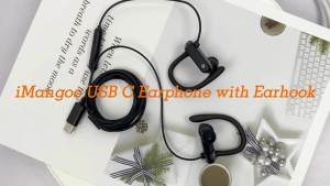 USB C Wired Headphones with Anti Drop Over Ear Earhook Microphone Gym Sport Running Type C Earphones for Apple iPhone 16 15 Pro Max Samsung Galaxy S24 S23 S22 Plus S21 Pixel 9 8 8A 7 7A Android