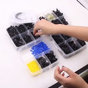 Bộ Chốt Nở Nhựa 3 Tầng Dùng Cho Xe Ô Tô 620 Cái Đầy Đủ Chi Tiết