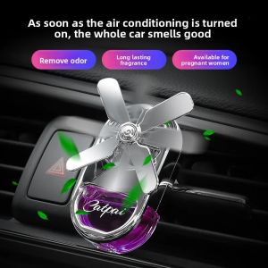 Creative car perfume car aromatherapy air outlet to remove odor four-leaf windmill air outlet perfume for car use