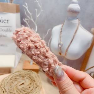 Large Size Cute Lamb Fur Waterdrop BB Clip Edge Hair Accessories Womens Stylish Simple Autumn Winter New Arrival Fashionable
