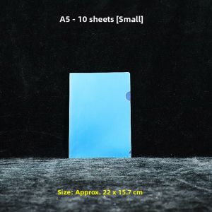 Thickened Transparent L-Shaped File Folder Office Supplies A3/A4/A5 Document Protection Covers Double Page Clips PP Colorful Business Contracts Storage Covers