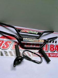 Paketan stang trail monster plat hitam+gas spontan daytona polos/gas spontan 2tombol..